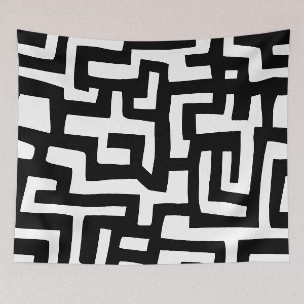 Item preview, Contemporary African BaKuba - Black White designed and sold by Esprit-Mystique.