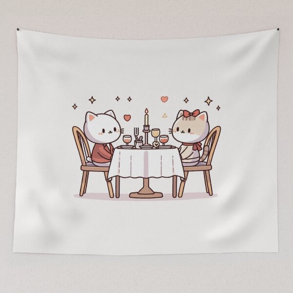 Item preview, Cats Romantic Dinner Valentine's Day designed and sold by LemuellTrends.