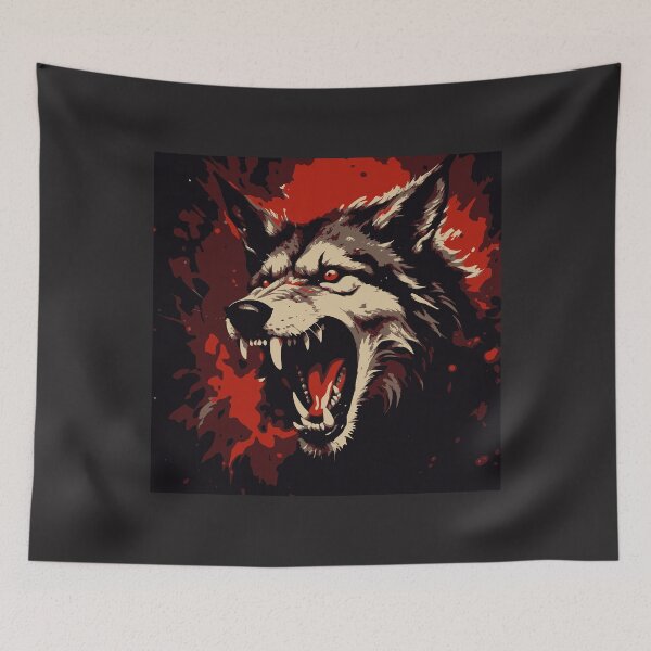 Item preview, Angry Aggressive Wolf designed and sold by MerchByCraig.