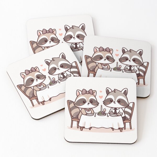 Item preview, Raccoons Romantic Dinner Valentine's Day designed and sold by LemuellTrends.