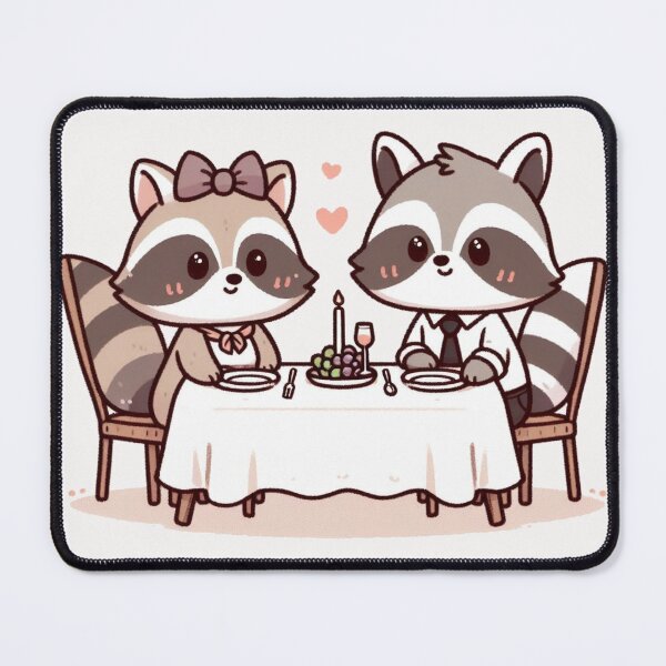 Item preview, Raccoons Romantic Dinner Valentine's Day designed and sold by LemuellTrends.
