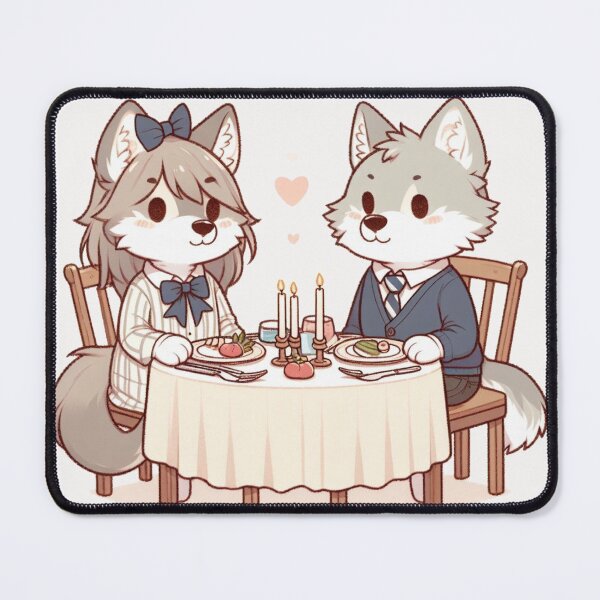 Item preview, Wolfs Romantic Dinner Valentine's Day designed and sold by LemuellTrends.