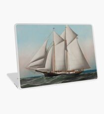 Vintage Schooner Sailboat Illustration (1887) Laptop Skin