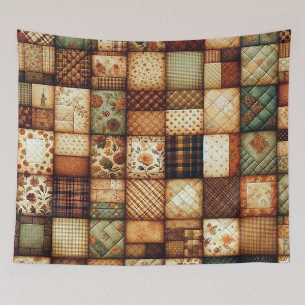 Item preview, Fall Patchwork Quilt Pattern designed and sold by PinUpPizzazz.