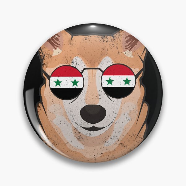 Item preview, Vintage Patriotic Shiba Inu Syrian Flag designed and sold by feether-store.