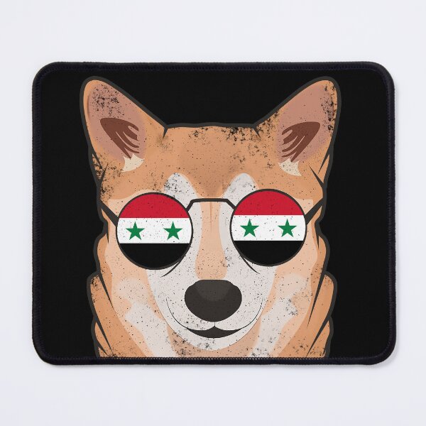 Item preview, Vintage Patriotic Shiba Inu Syrian Flag designed and sold by feether-store.