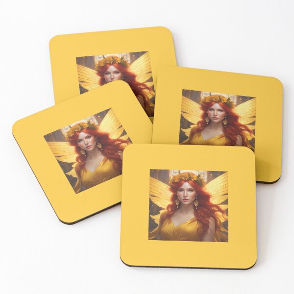 Item preview, Golden Yellow, Red Haired Fairy designed and sold by FlutterbyFairy.