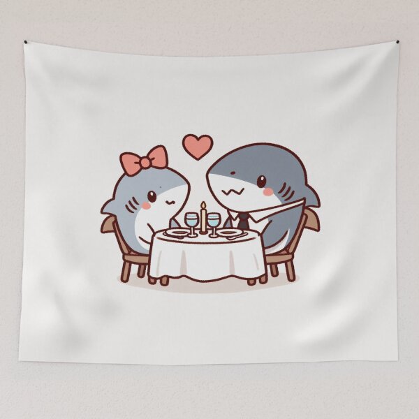 Item preview, Sharks Romantic Dinner Valentine's Day designed and sold by LemuellTrends.