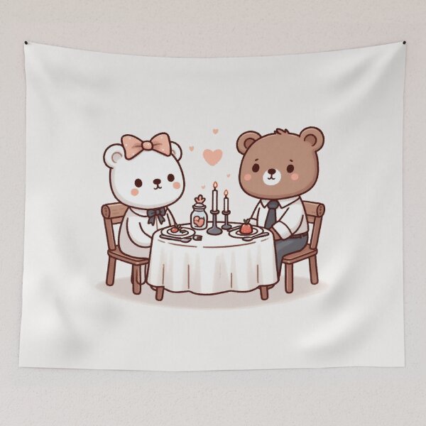 Item preview, Bears Romantic Dinner Valentine's Day designed and sold by LemuellTrends.