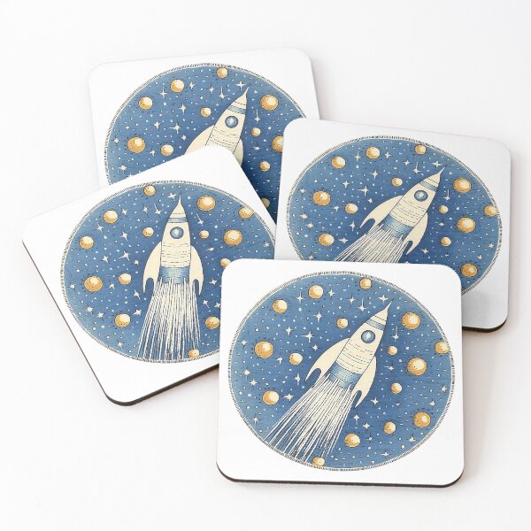 Item preview, Retro Rocket Launching to Space designed and sold by NumericaDesigns.