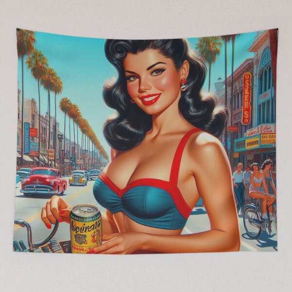 Item preview, Cute 1950s Vintage Girl designed and sold by PulpVintage.