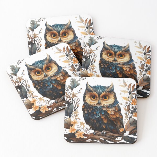 Item preview, An adorable brown owl in a daytime  designed and sold by DesignVistaHub.