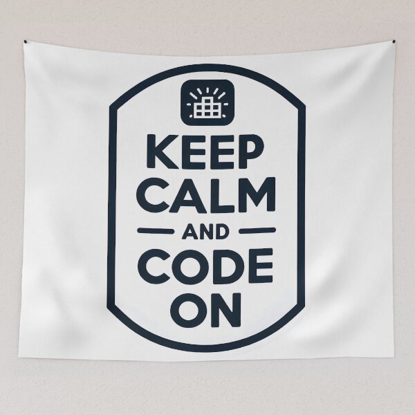 Item preview, Keep Calm and Code on - coders Motivation designed and sold by Geekbits-Store.