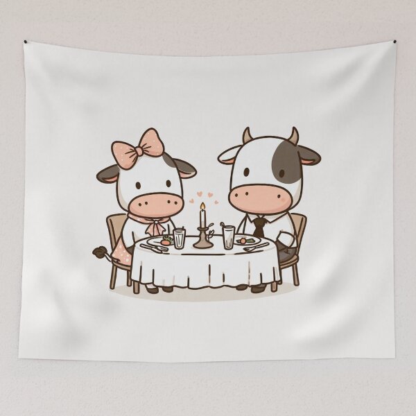 Item preview, Cows Romantic Dinner Valentine's Day designed and sold by LemuellTrends.