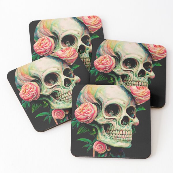 Item preview, SCULL AND FLOWERS designed and sold by aipaint.