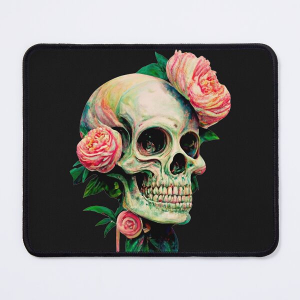 Item preview, SCULL AND FLOWERS designed and sold by aipaint.