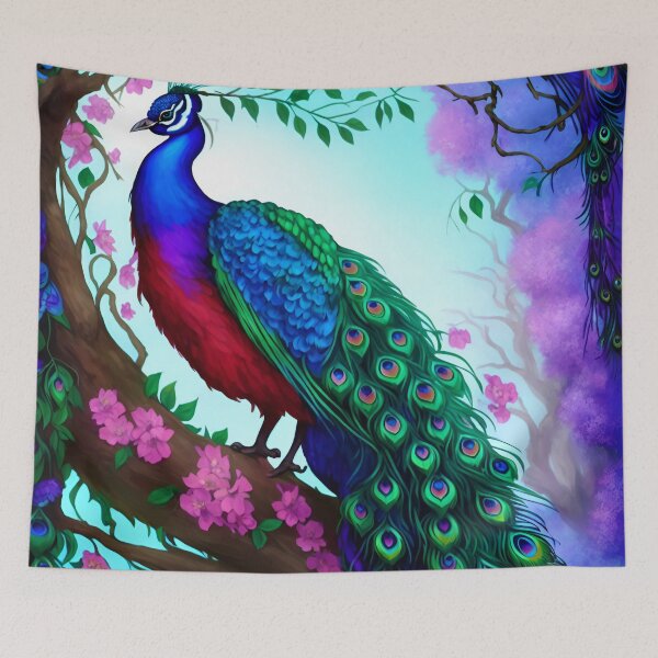 Item preview, Peacock of Vivid Colors Relaxing in a Tree! designed and sold by ZipperDragon88.