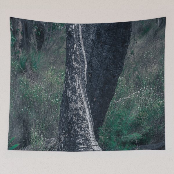 Item preview, Contrast in balance: Impressive black and white tree print in vibrant nature designed and sold by TRex-Landscapes.