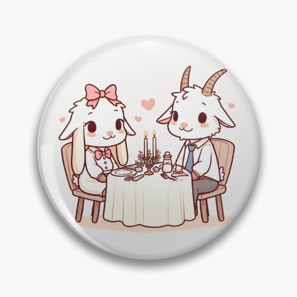 Item preview, Goats Romantic Dinner Valentine's Day designed and sold by LemuellTrends.