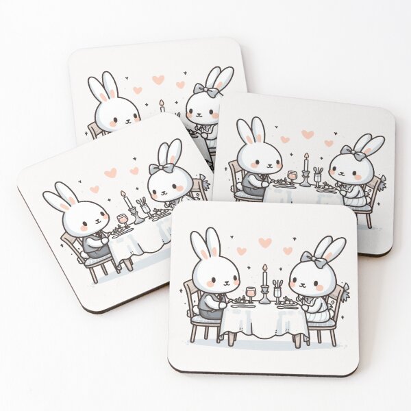 Item preview, Rabbits Romantic Dinner Valentine's Day designed and sold by LemuellTrends.