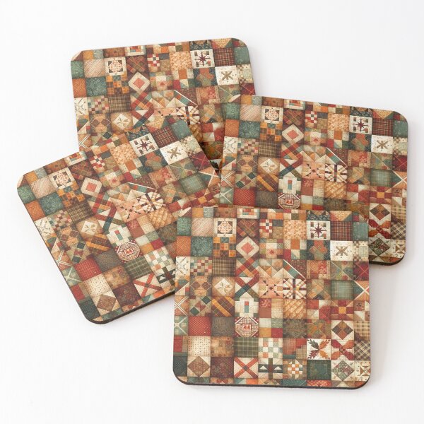 Item preview, Fall Patchwork Quilt Pattern designed and sold by PinUpPizzazz.