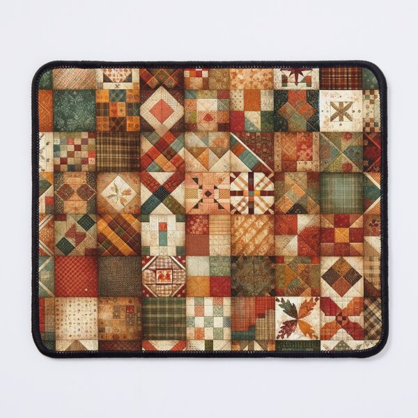 Item preview, Fall Patchwork Quilt Pattern designed and sold by PinUpPizzazz.
