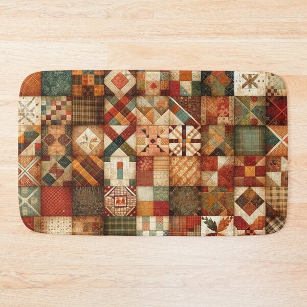 Item preview, Fall Patchwork Quilt Pattern designed and sold by PinUpPizzazz.