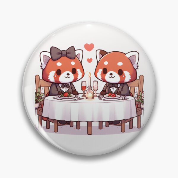 Item preview, Red Panda Romantic Dinner Valentine's Day designed and sold by LemuellTrends.