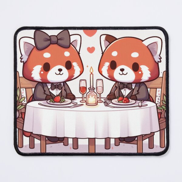 Item preview, Red Panda Romantic Dinner Valentine's Day designed and sold by LemuellTrends.
