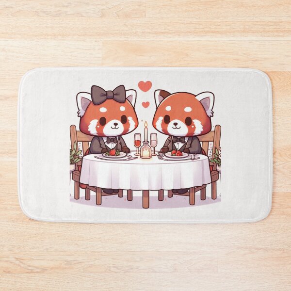 Item preview, Red Panda Romantic Dinner Valentine's Day designed and sold by LemuellTrends.
