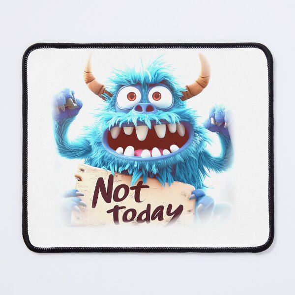 Item preview, Not Today Little Monster designed and sold by TheCraftyG.