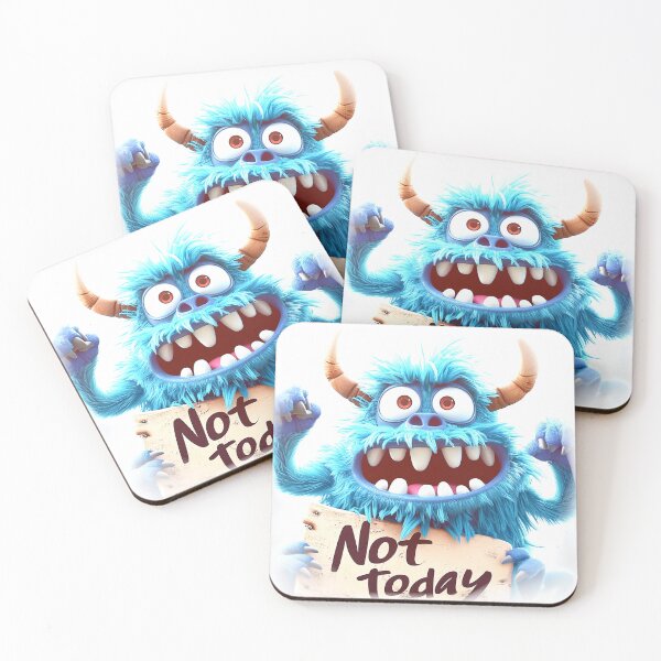 Item preview, Not Today Little Monster designed and sold by TheCraftyG.