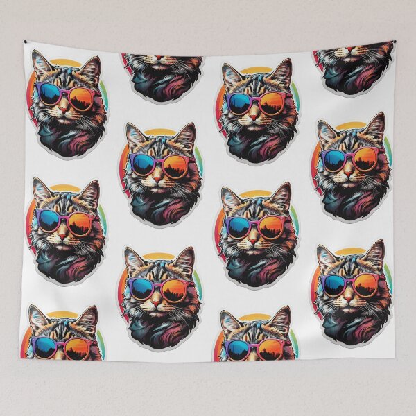 Item preview, Cat With Glasses designed and sold by ProfArtStudio.