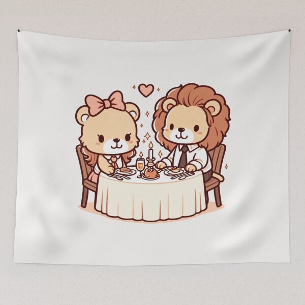 Item preview, Lion Romantic Dinner Valentine's Day designed and sold by LemuellTrends.