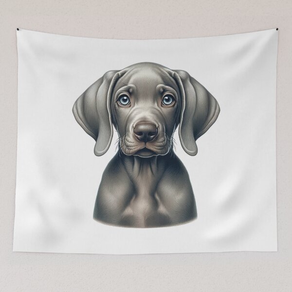 Item preview, Grey Weimaraner Puppy Dog Drawing designed and sold by CharmStudio.