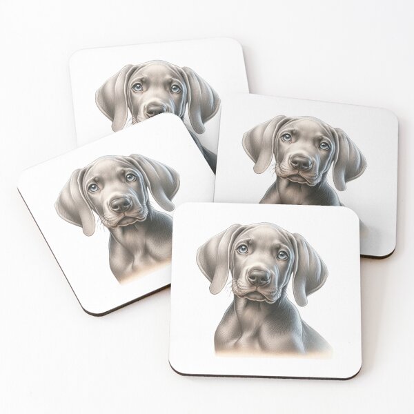 Item preview, Grey Weimaraner Puppy Dog Illustration designed and sold by CharmStudio.