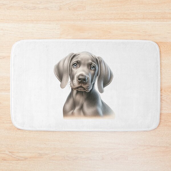 Item preview, Grey Weimaraner Puppy Dog Illustration designed and sold by CharmStudio.