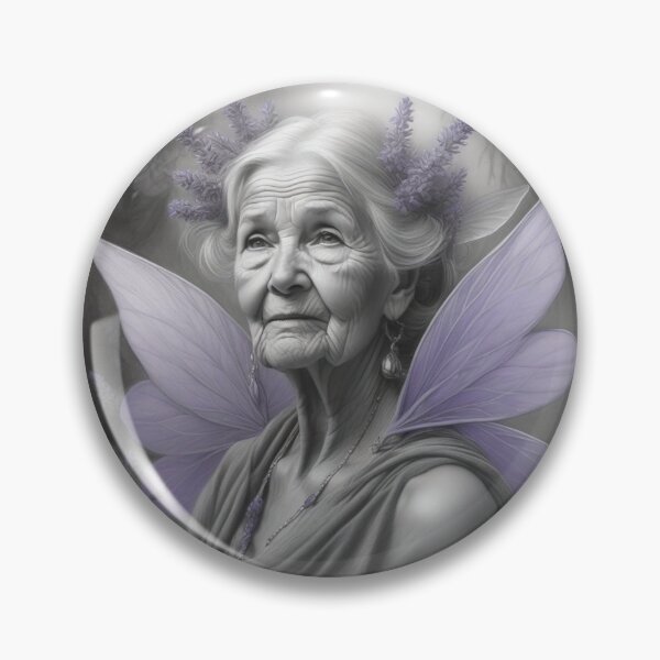 Item preview, Elder Fairy With Purple Wings designed and sold by FlutterbyFairy.
