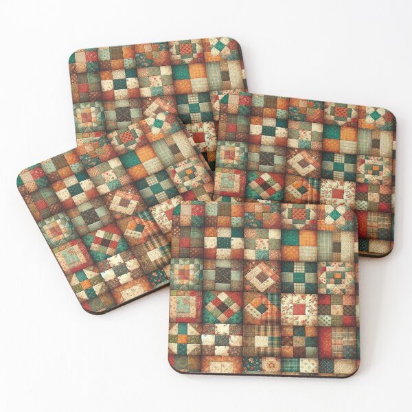 Item preview, Autumn Colored Patchwork Pattern designed and sold by PinUpPizzazz.
