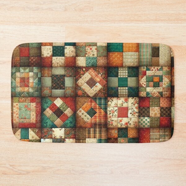 Item preview, Autumn Colored Patchwork Pattern designed and sold by PinUpPizzazz.