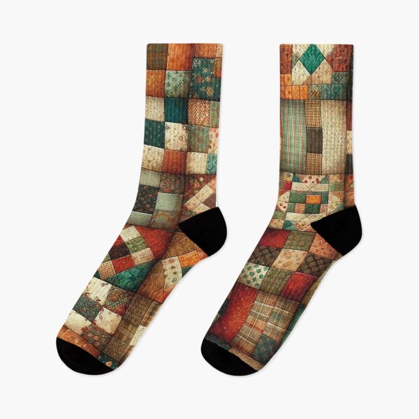 Item preview, Autumn Colored Patchwork Pattern designed and sold by PinUpPizzazz.