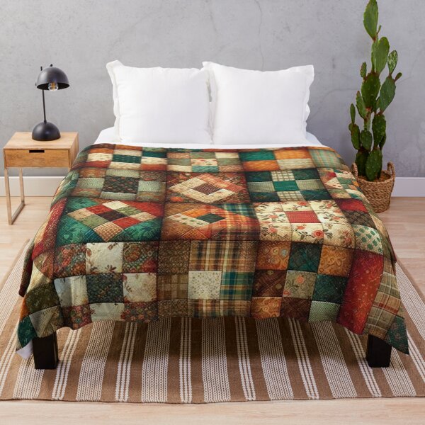 Item preview, Autumn Colored Patchwork Pattern designed and sold by PinUpPizzazz.