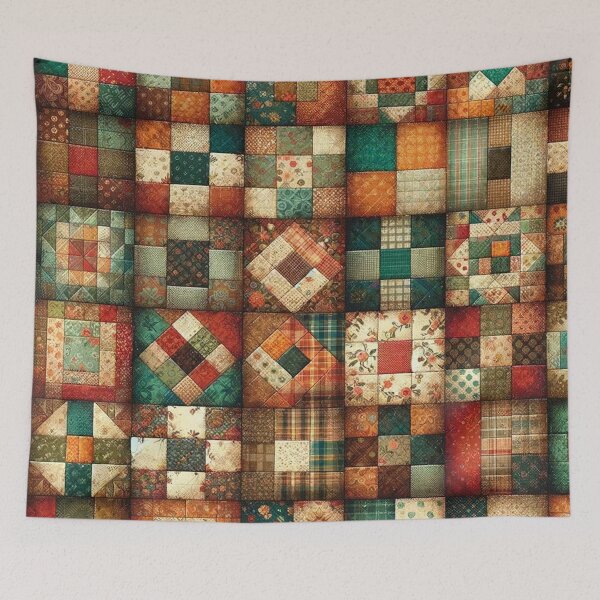 Item preview, Autumn Colored Patchwork Pattern designed and sold by PinUpPizzazz.