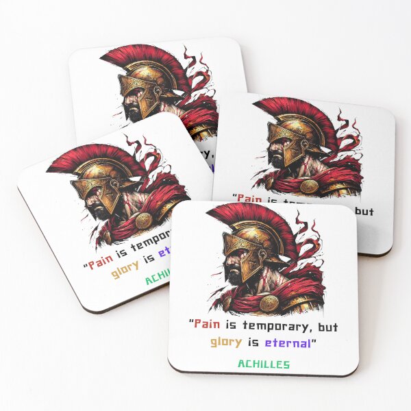 Item preview, Achilles quote of pain and glory for greek philosophy lovers designed and sold by CachoGlorious.
