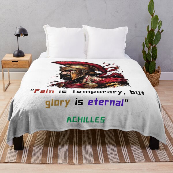 Item preview, Achilles quote of pain and glory for greek philosophy lovers designed and sold by CachoGlorious.