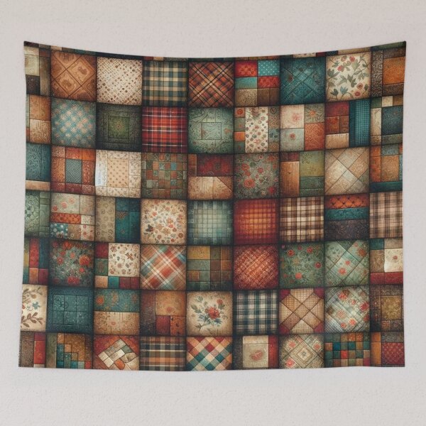 Item preview, Fall Patchwork Quilt Pattern designed and sold by PinUpPizzazz.