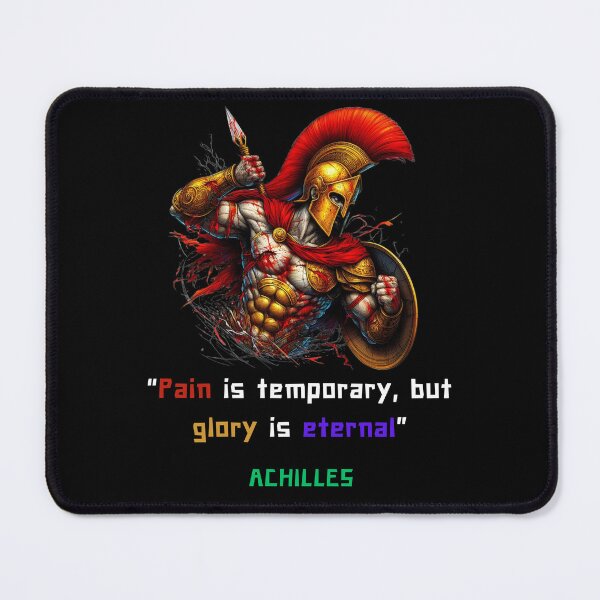 Item preview, Achilles quote of pain and glory, iart for greek philosophy lovers designed and sold by CachoGlorious.