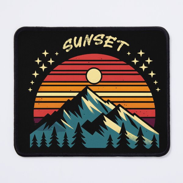 Item preview, Retro Mountain Sunset designed and sold by inkArtistryfine.