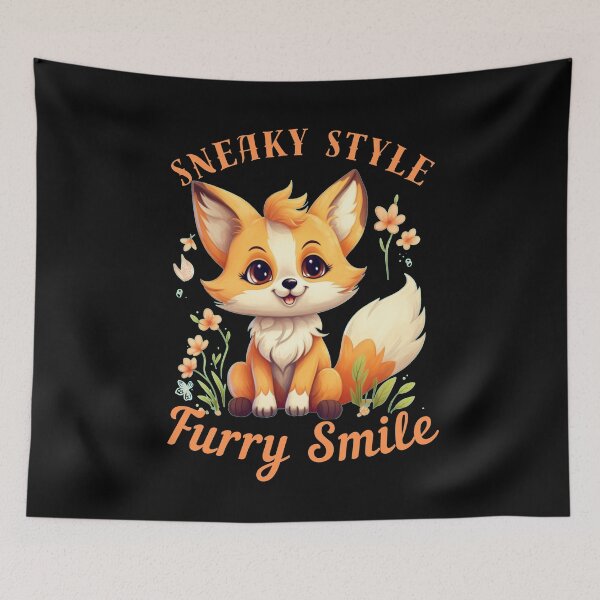 Item preview, Sneaky Style, Furry Smile. fox portrait designed and sold by FoxVibes.