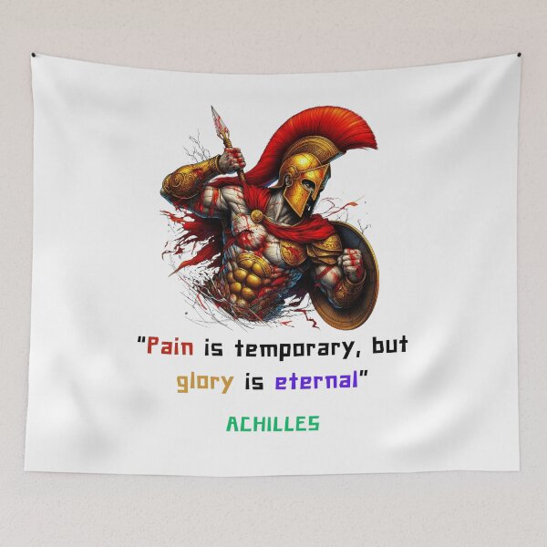 Item preview, Achilles quote of pain and glory, iart for greek philosophy lovers designed and sold by CachoGlorious.